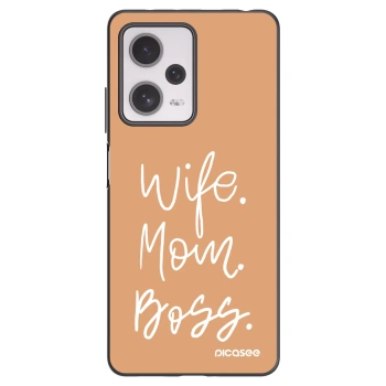 Picasee silikónový čierny obal pre Xiaomi Redmi Note 12 Pro+ 5G - Boss Mama