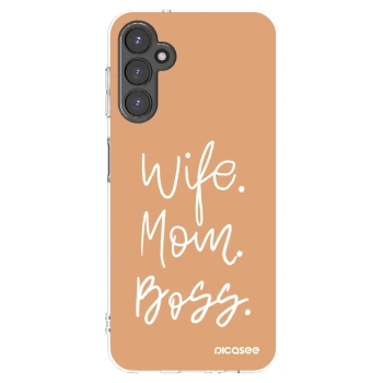 Picasee silikónový prehľadný obal pre Samsung Galaxy A14 4G A145R - Boss Mama