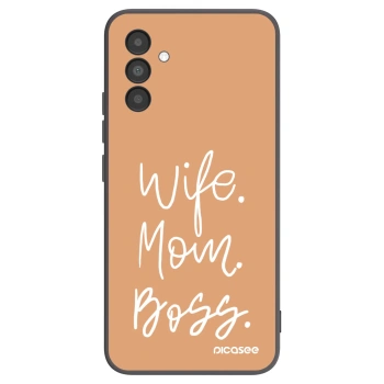 Picasee silikónový čierny obal pre Samsung Galaxy A04s A047F - Boss Mama