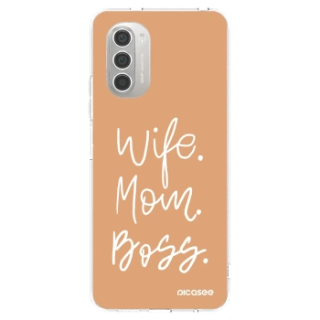 Picasee silikónový prehľadný obal pre Motorola Moto G51 - Boss Mama