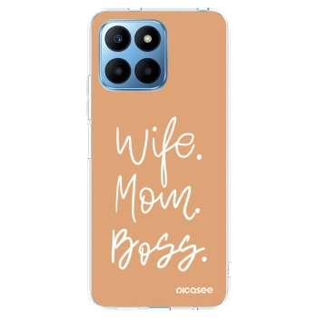 Picasee silikónový prehľadný obal pre Honor 70 Lite - Boss Mama