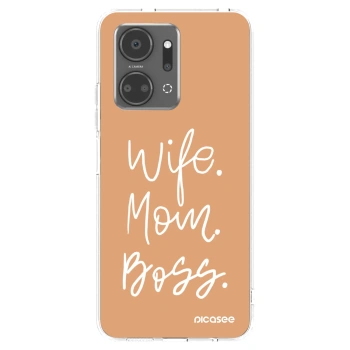 Picasee silikónový prehľadný obal pre Honor X7a - Boss Mama