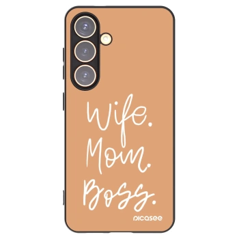 Picasee silikónový čierny obal pre Samsung Galaxy S24 S921B 5G - Boss Mama