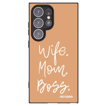 Picasee silikónový čierny obal pre Samsung Galaxy S24 Ultra S928B 5G - Boss Mama