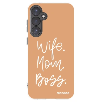 Picasee silikónový prehľadný obal pre Samsung Galaxy S23 FE S711B - Boss Mama