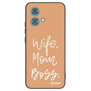 Picasee silikónový čierny obal pre Motorola Edge 40 Neo - Boss Mama