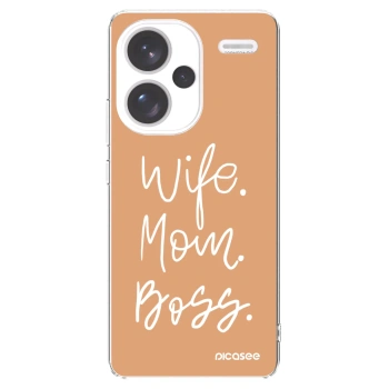 Picasee silikónový prehľadný obal pre Xiaomi Redmi Note 13 Pro+ 5G - Boss Mama
