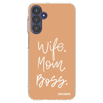 Picasee silikónový prehľadný obal pre Samsung Galaxy A15 A155F 4G - Boss Mama