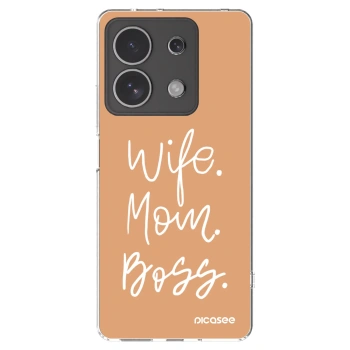 Picasee silikónový prehľadný obal pre Xiaomi Redmi Note 13 4G - Boss Mama