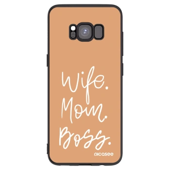 Picasee silikónový čierny obal pre Samsung Galaxy S8 G950F - Boss Mama