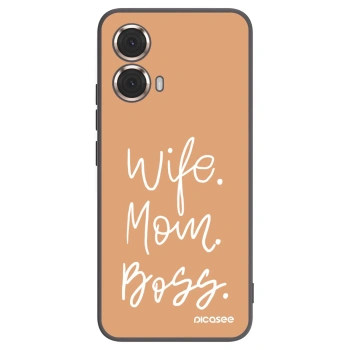 Picasee silikónový čierny obal pre Motorola Moto G85 - Boss Mama