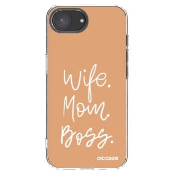 Picasee silikónový prehľadný obal pre Apple iPhone 16e - Boss Mama