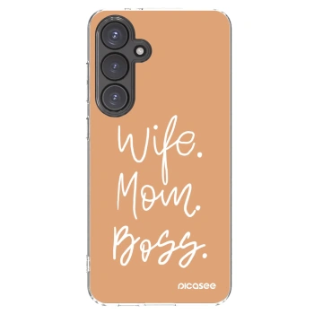 Picasee silikónový prehľadný obal pre Samsung Galaxy S24 FE S721B - Boss Mama