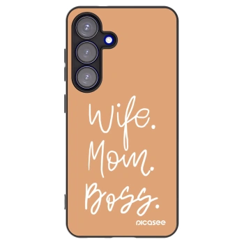Picasee silikónový čierny obal pre Samsung Galaxy S25 5G - Boss Mama