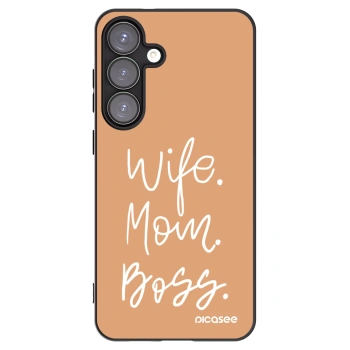 Picasee silikónový čierny obal pre Samsung Galaxy S25+ 5G - Boss Mama