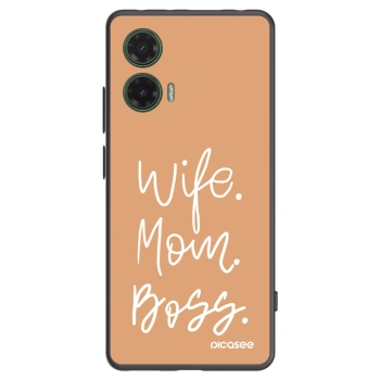 Picasee silikónový čierny obal pre Motorola Moto G35 5G - Boss Mama