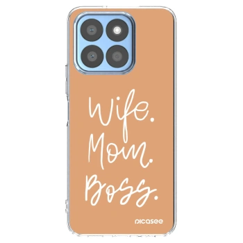 Picasee silikónový prehľadný obal pre Honor X8c - Boss Mama