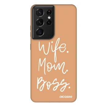 Picasee Fashion Case pre Samsung Galaxy S21 Ultra 5G G998B - Boss Mama