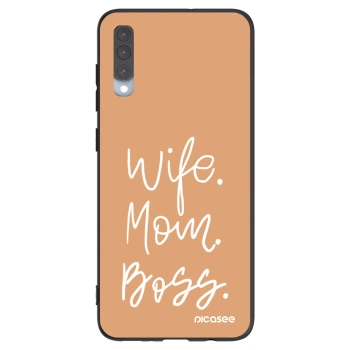 Picasee silikónový čierny obal pre Samsung Galaxy A70 A705F - Boss Mama