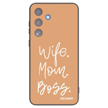 Picasee silikónový čierny obal pre Samsung Galaxy S25 FE 5G - Boss Mama