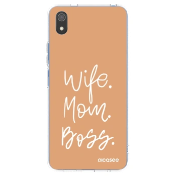 Picasee silikónový prehľadný obal pre Xiaomi Redmi 7A - Boss Mama