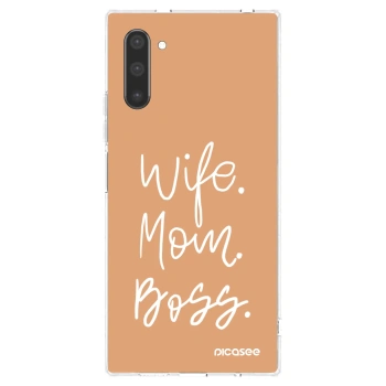 Picasee silikónový prehľadný obal pre Samsung Galaxy Note 10 N970F - Boss Mama