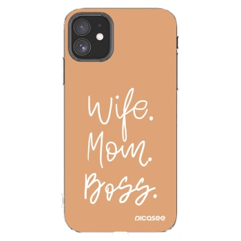 Picasee silikónový prehľadný obal pre Apple iPhone 11 - Boss Mama