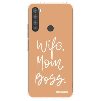 Picasee silikónový prehľadný obal pre Xiaomi Redmi Note 8 - Boss Mama