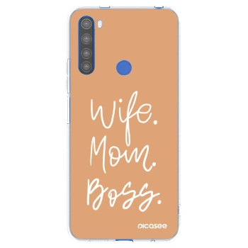 Picasee silikónový prehľadný obal pre Xiaomi Redmi Note 8T - Boss Mama