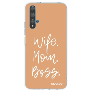 Picasee silikónový prehľadný obal pre Huawei Nova 5T - Boss Mama