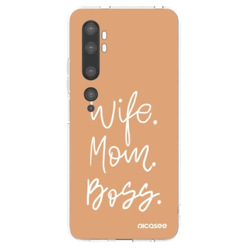 Picasee silikónový prehľadný obal pre Xiaomi Mi Note 10 (Pro) - Boss Mama