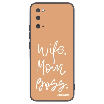 Picasee silikónový čierny obal pre Samsung Galaxy S20 G980F - Boss Mama