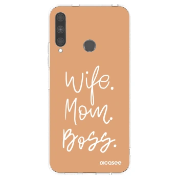 Picasee silikónový prehľadný obal pre Huawei P40 Lite E - Boss Mama