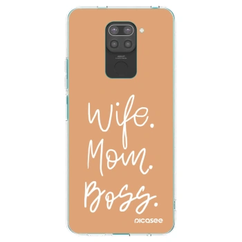 Picasee silikónový čierny obal pre Xiaomi Redmi Note 9 - Boss Mama