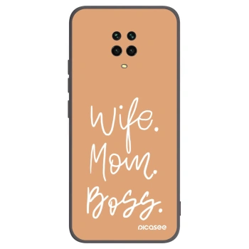 Picasee silikónový čierny obal pre Xiaomi Redmi Note 9S - Boss Mama