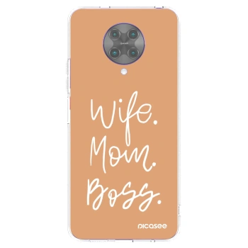 Picasee silikónový prehľadný obal pre Xiaomi Poco F2 Pro - Boss Mama