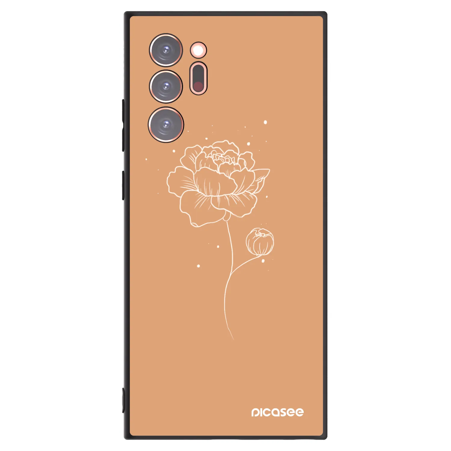 Picasee silikónový čierny obal pre Samsung Galaxy Note 20 Ultra - Peonies