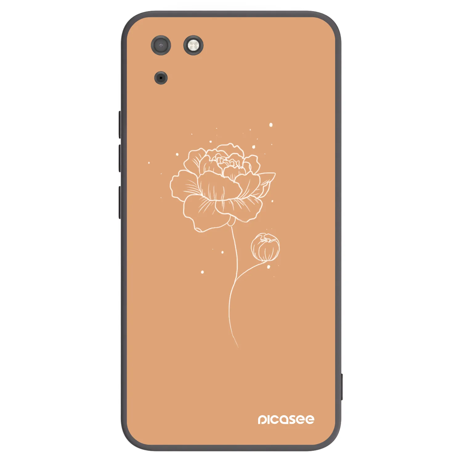 Picasee silikónový čierny obal pre Huawei Y5P - Peonies
