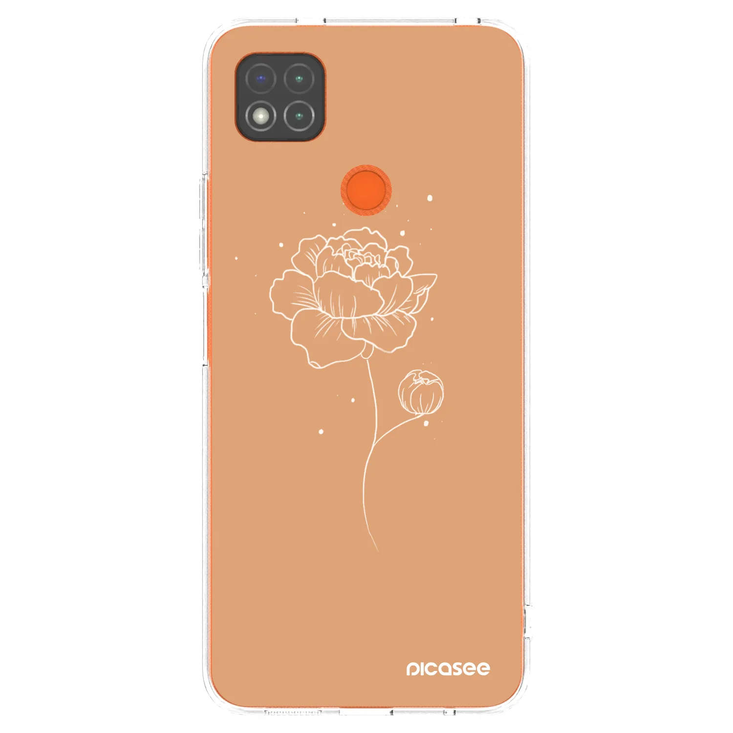 Picasee silikónový prehľadný obal pre Xiaomi Redmi 9C - Peonies