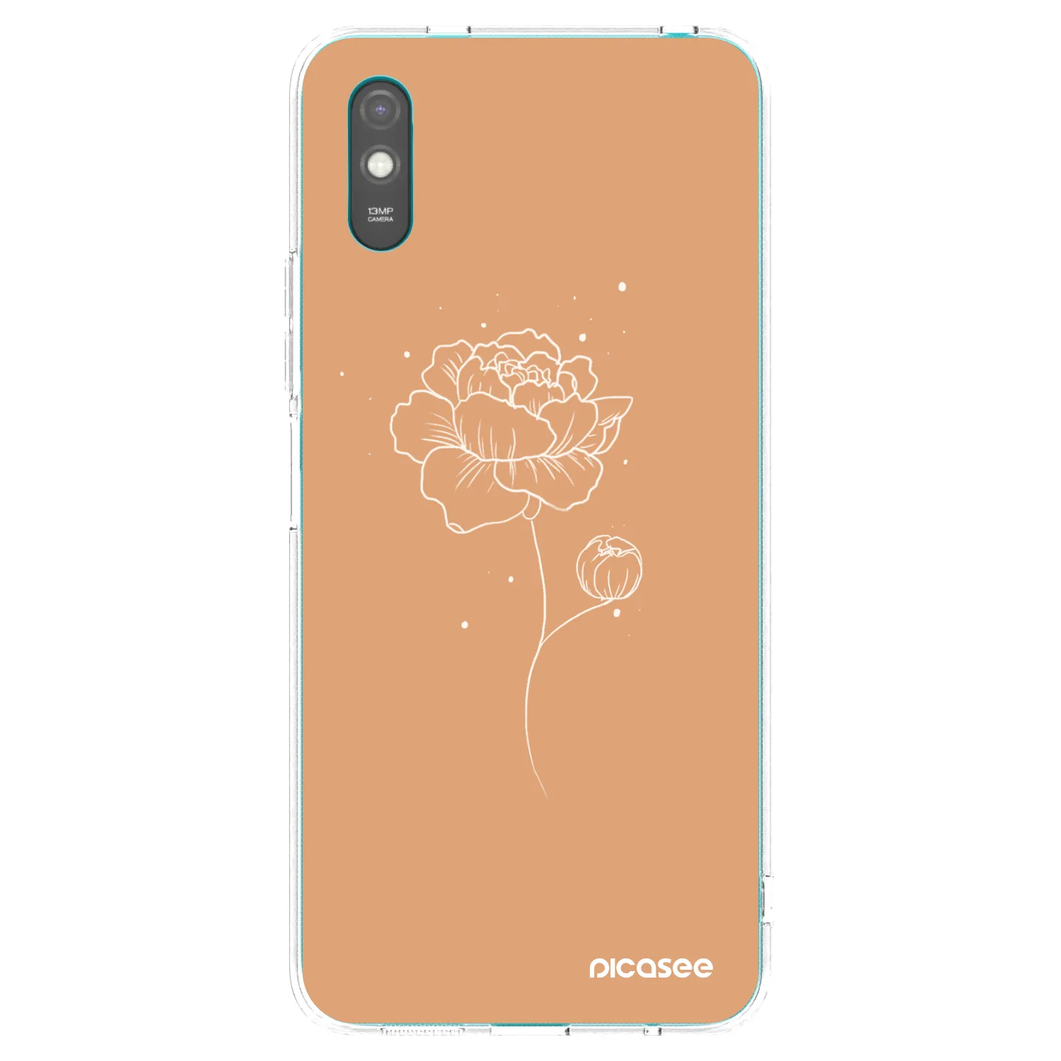 Picasee silikónový prehľadný obal pre Xiaomi Redmi 9A - Peonies