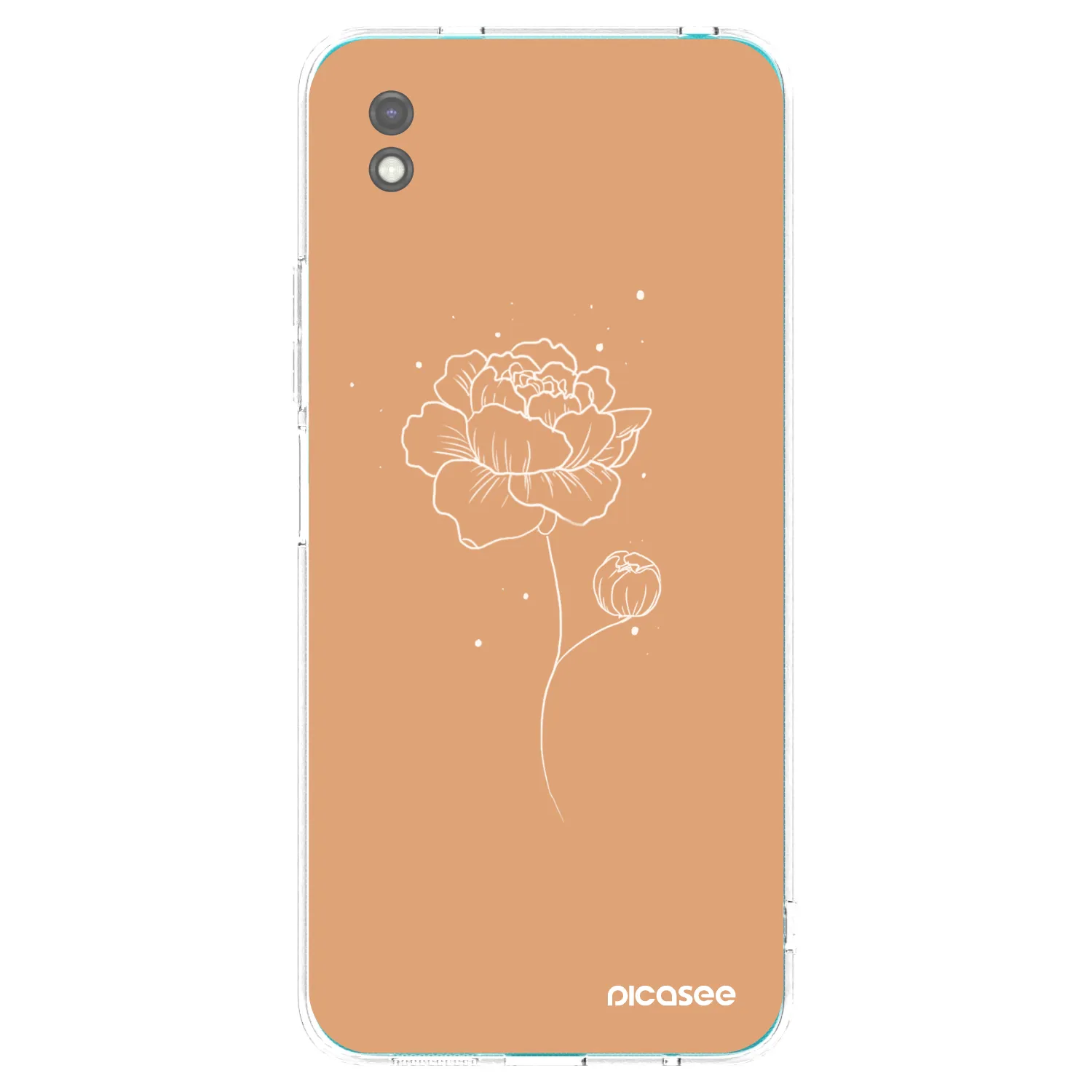 Picasee silikónový čierny obal pre Xiaomi Redmi 9A - Peonies
