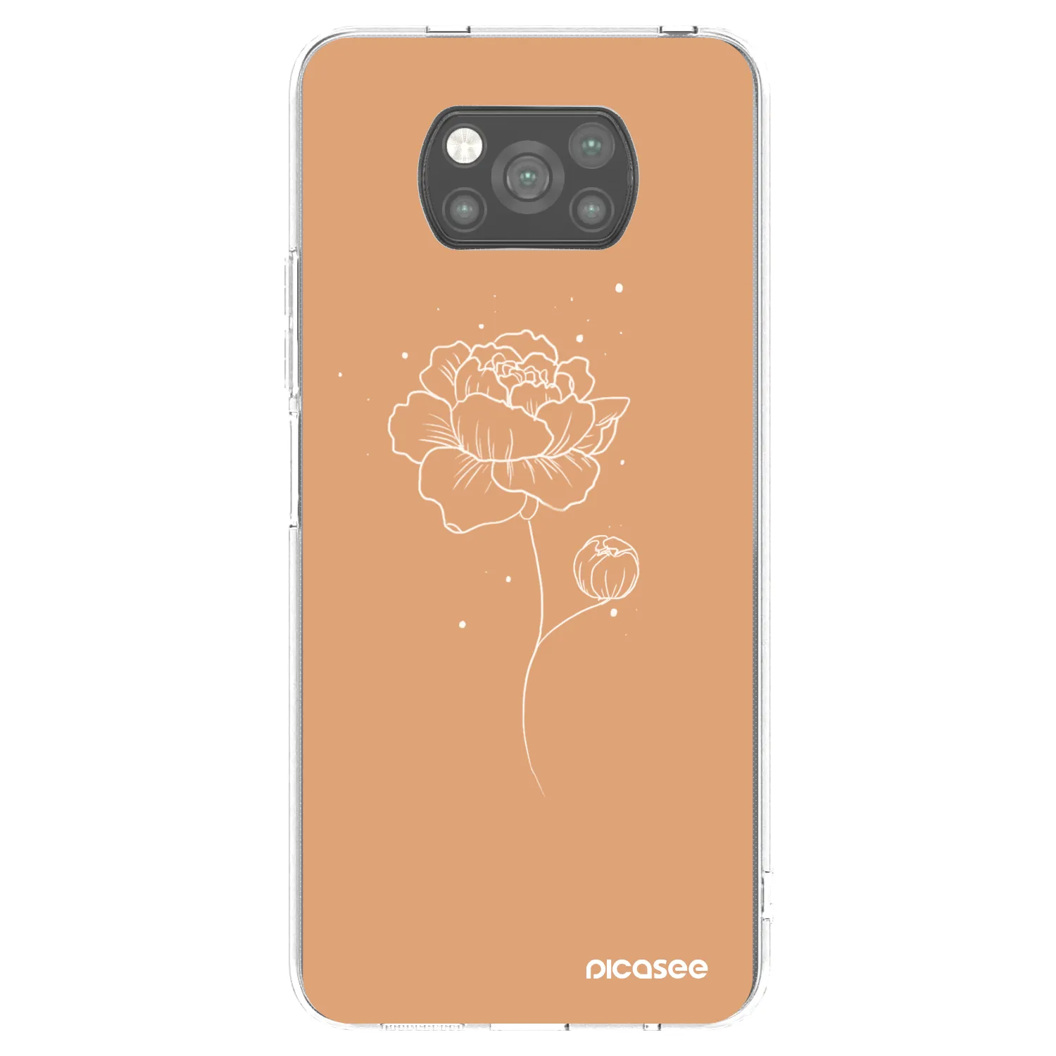 Picasee silikónový čierny obal pre Xiaomi Poco X3 - Peonies