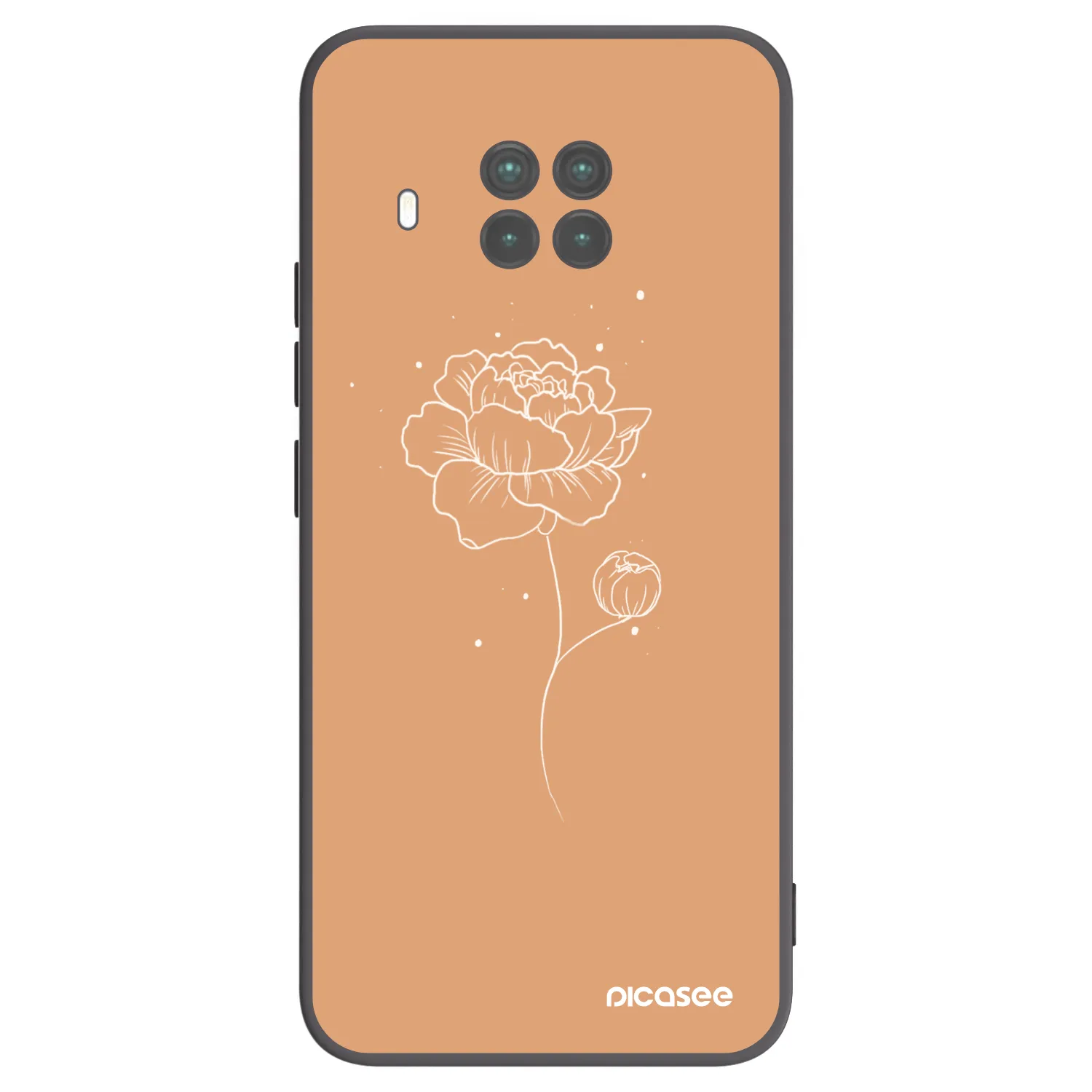 Picasee silikónový čierny obal pre Xiaomi Mi 10T Lite - Peonies