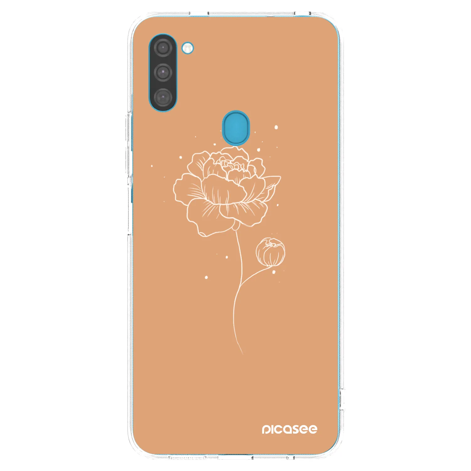 Picasee silikónový prehľadný obal pre Samsung Galaxy M11 - Peonies