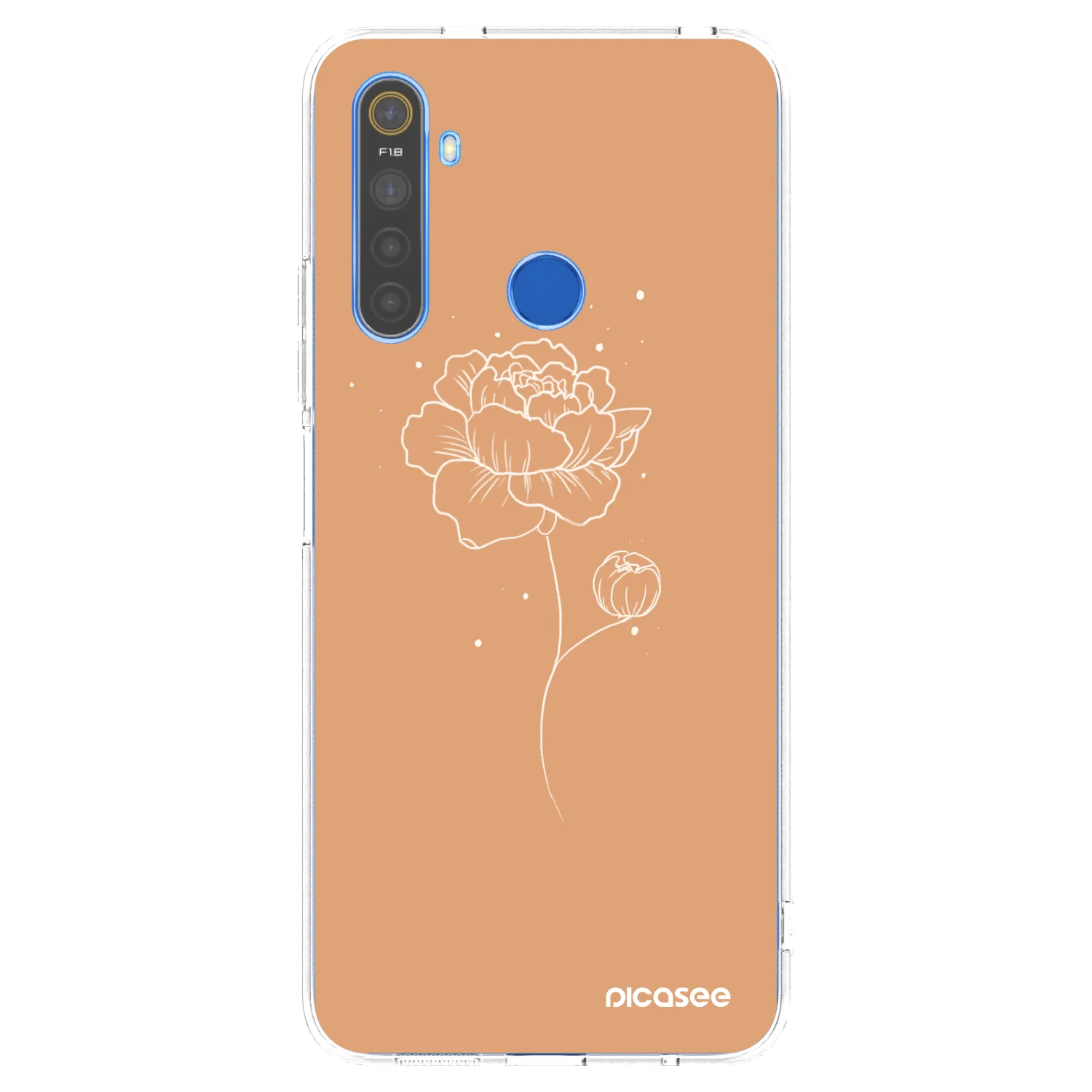 Picasee silikónový prehľadný obal pre Realme 5 - Peonies