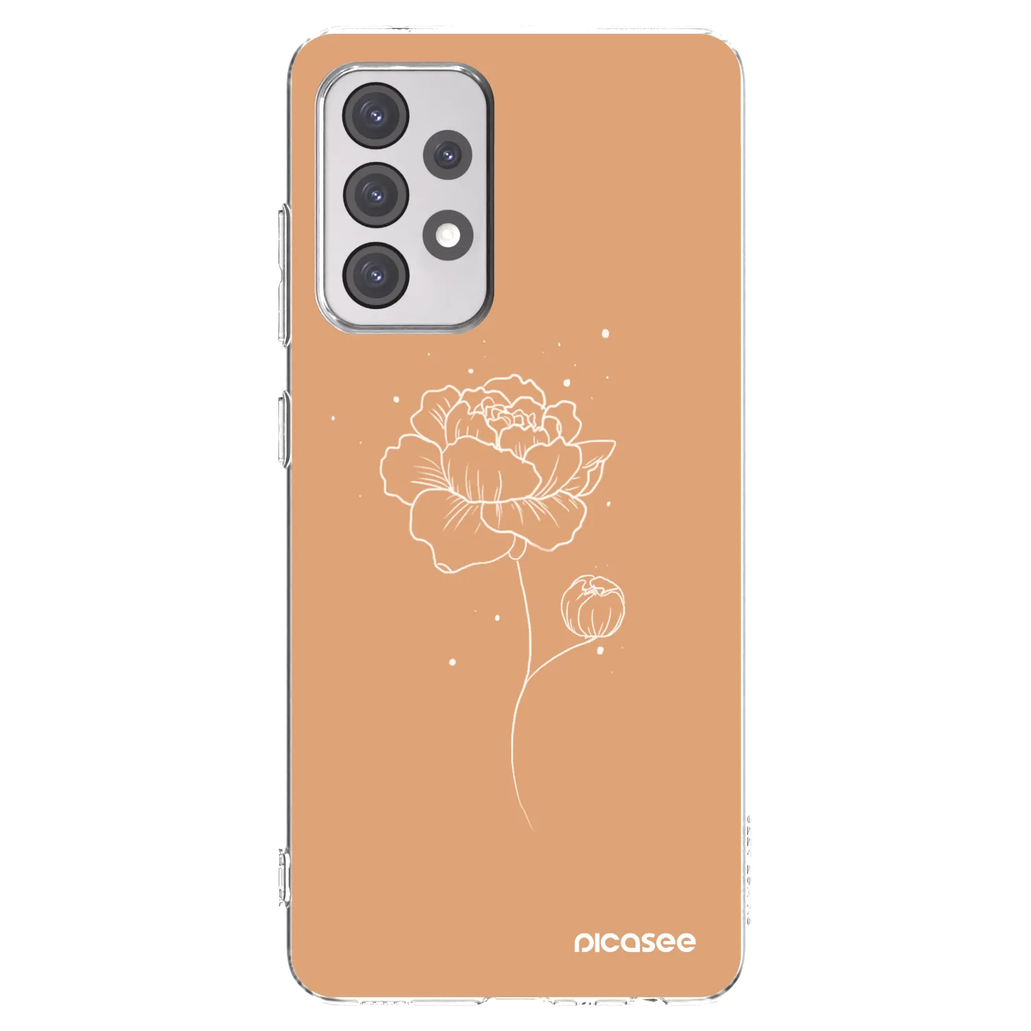 Picasee silikónový prehľadný obal pre Samsung Galaxy A52 5G A525F - Peonies
