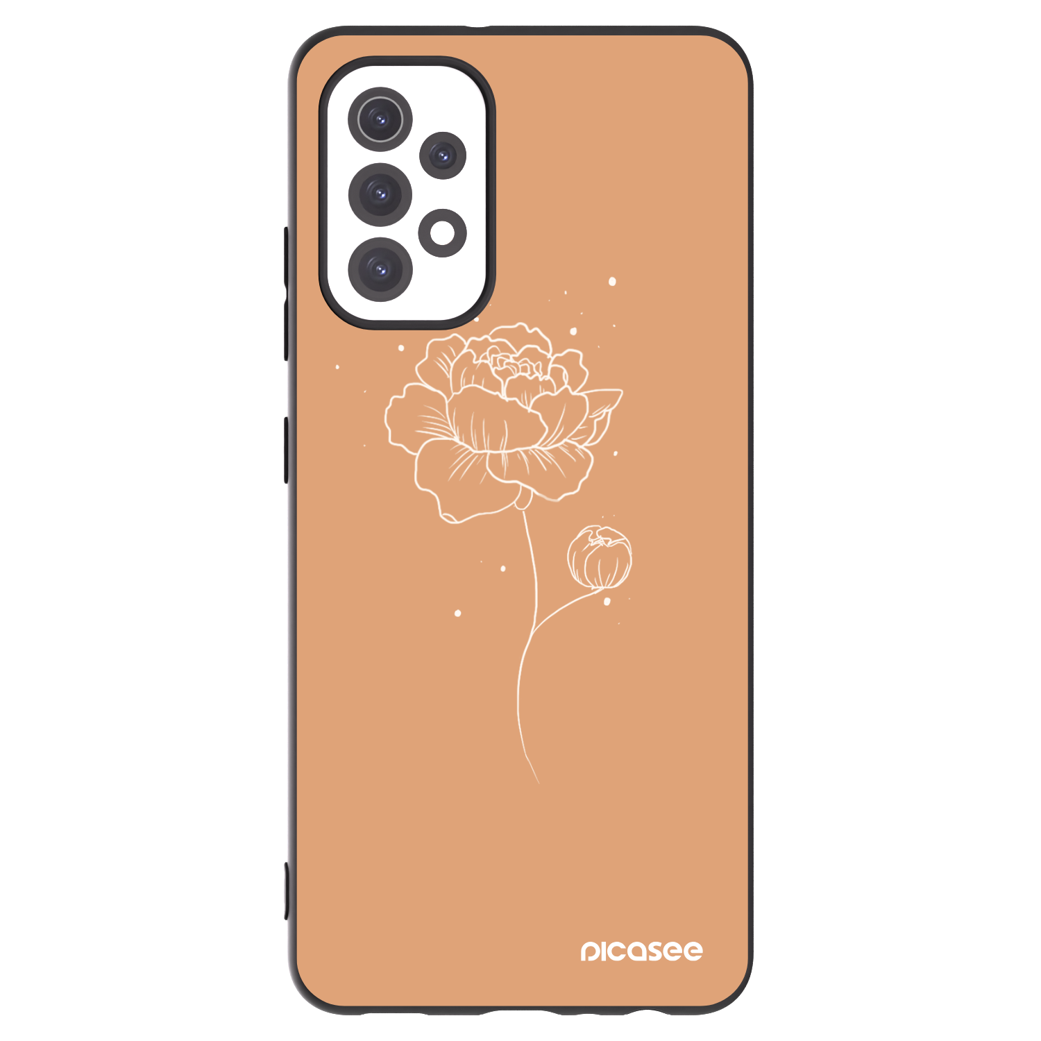 Picasee silikónový čierny obal pre Samsung Galaxy A32 5G A326B - Peonies