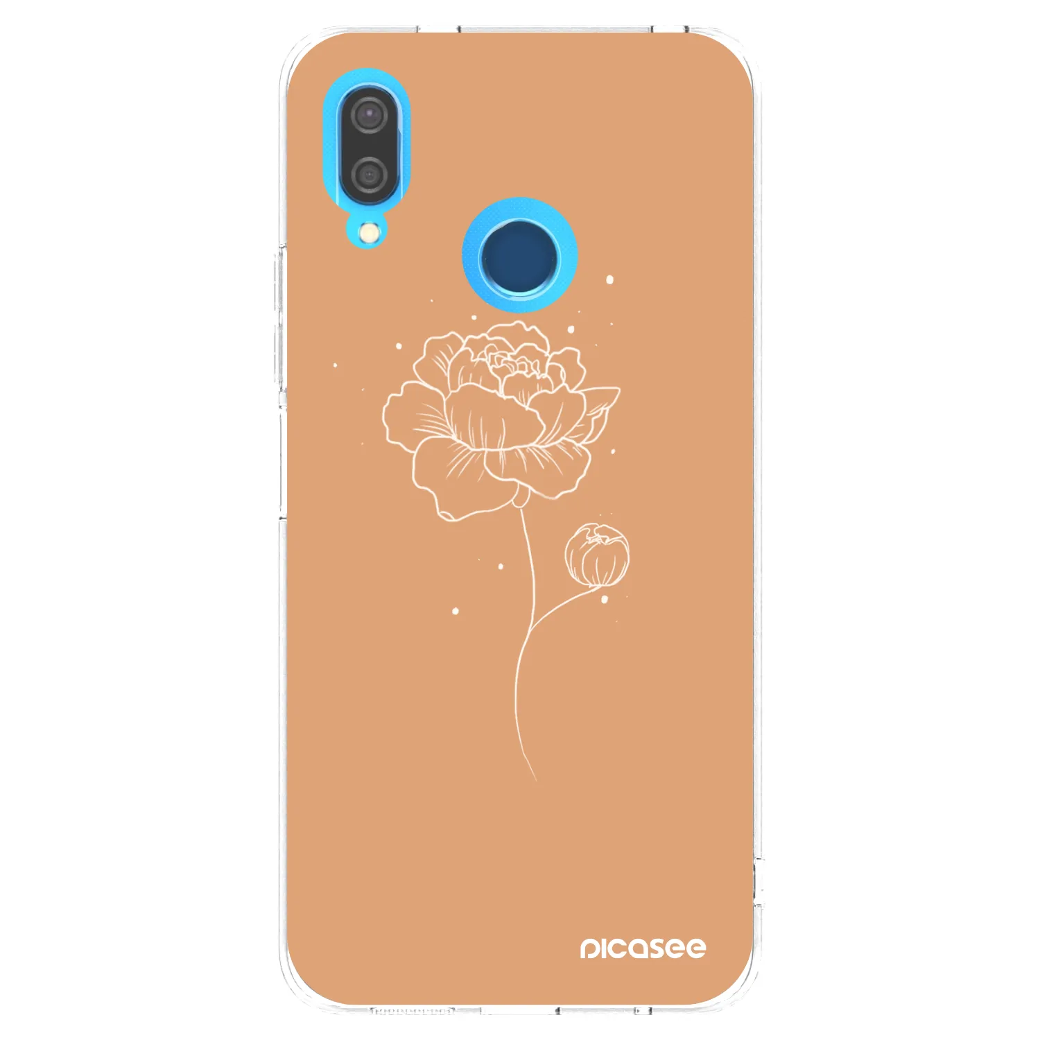 Picasee silikónový prehľadný obal pre Huawei P20 Lite - Peonies