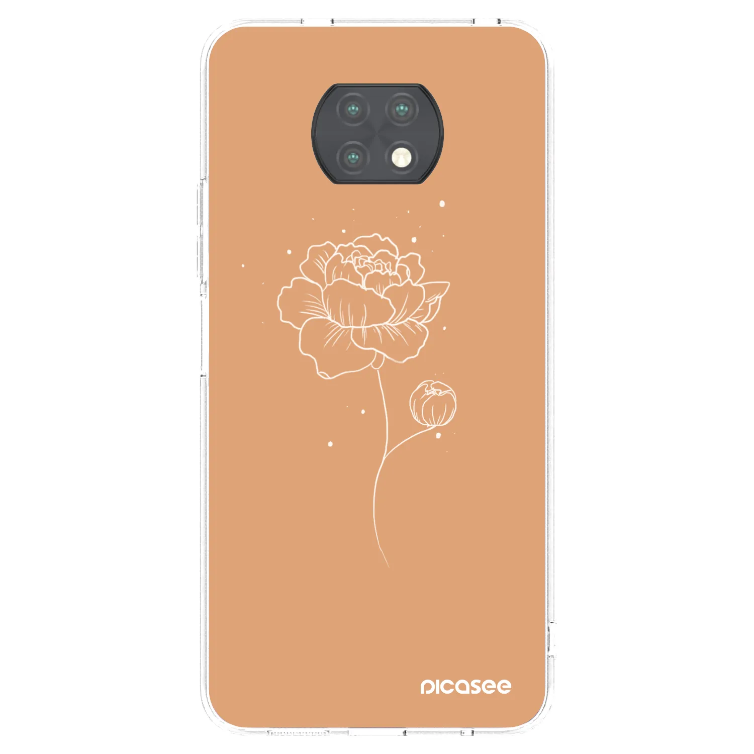 Silikónový prehľadný obal pre Xiaomi Redmi Note 9T - Peonies