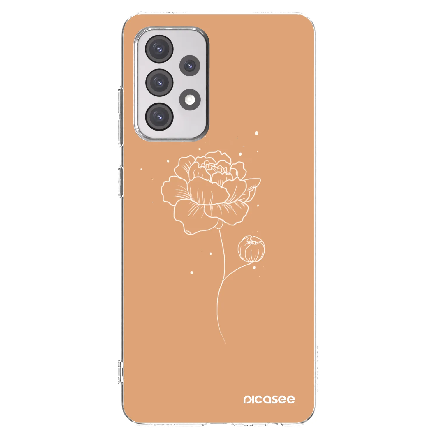 Picasee silikónový prehľadný obal pre Samsung Galaxy A52s 5G A528B - Peonies